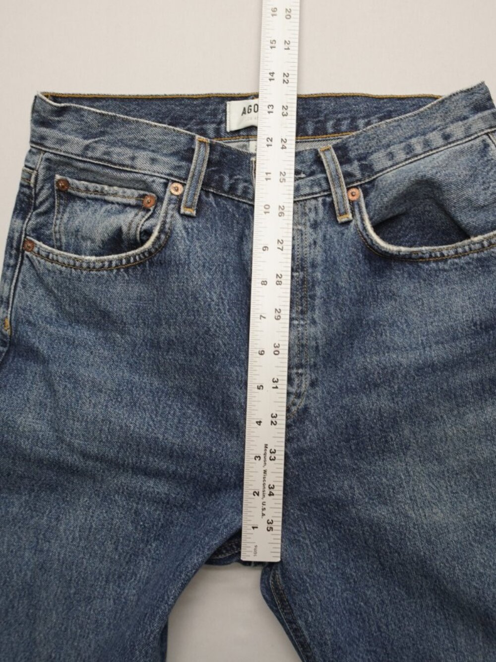 AGOLDE Fran Low Slung Easy Straight Jeans in Control Size 24 - Picture 10 of 12